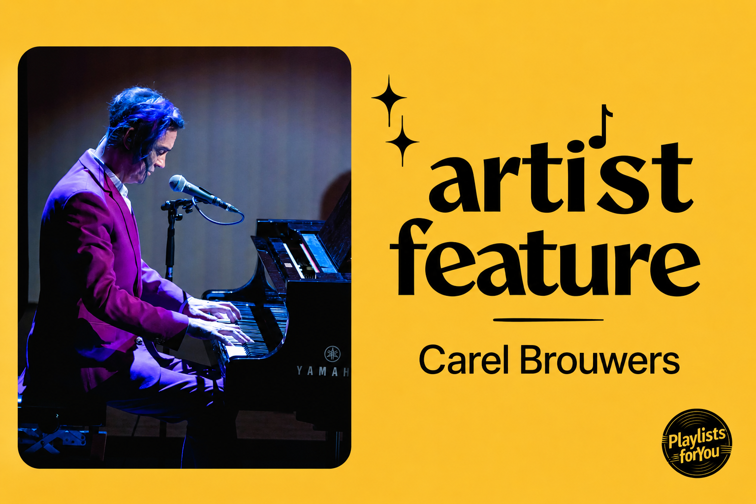 Carel Brouwers performing his latest release Headache live on stage